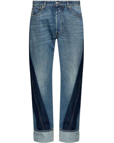 Alexander McQueen Twisted straight-leg jeans - Blau