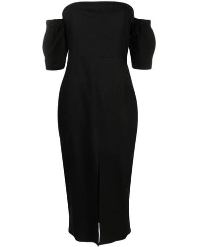 Isabel Marant Stony Off-shoulder Midi Dress - Black
