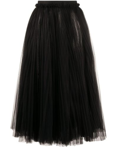 Dolce & Gabbana Falda por la espinilla de tul - Negro