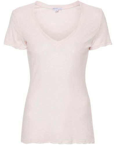 James Perse T-Shirt mit kurzen Ärmeln - Pink
