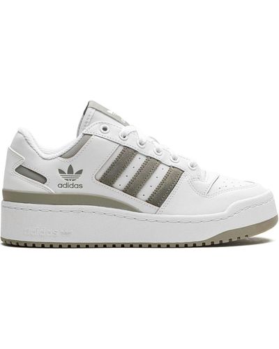 adidas Forum Bold Stripes "White/Silver Pebble" Sneakers - Weiß
