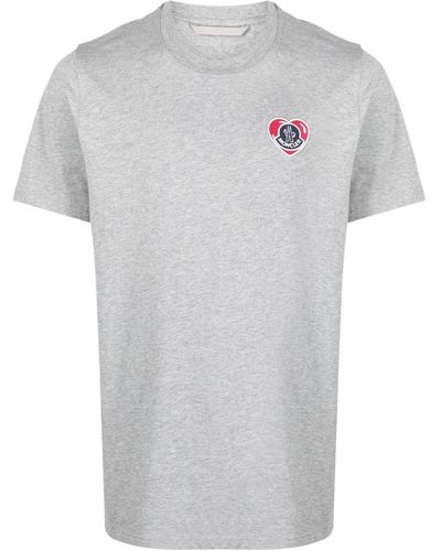 Moncler T-shirt Met Logopatch - Wit