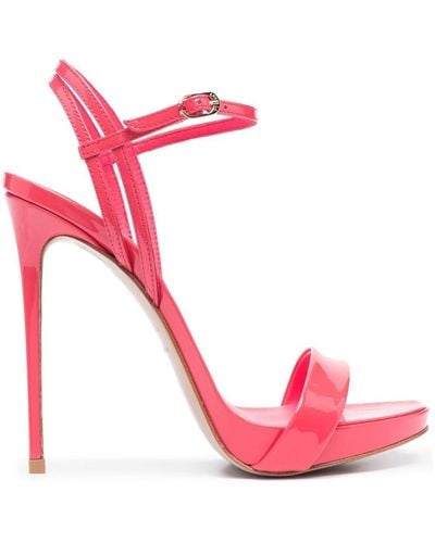 Le Silla Gwen 120mm Patent-leather Sandals - Pink