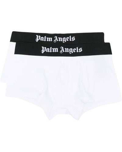 Palm Angels Klassische Shorts mit Logo-Bund - Schwarz