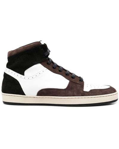 Paul Smith High-Top-Sneakers in Blockfarben - Braun