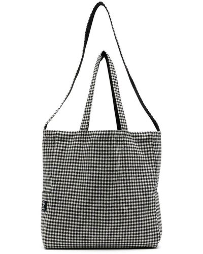 The Power for the People Bolso shopper con motivo de pied de poule - Negro