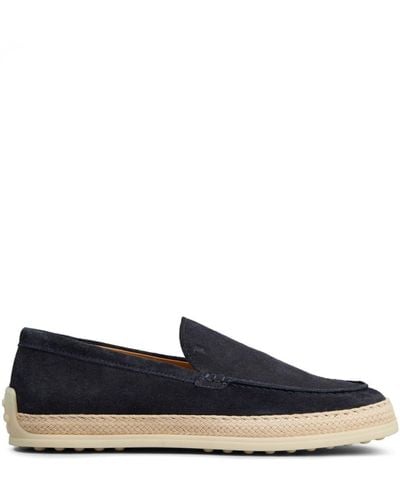 Tod's Gomma Pesante Leren Loafers - Blauw