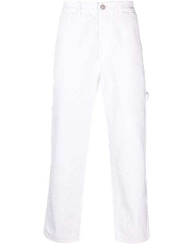 Tela Genova Pantalon en coton à coupe droite - Blanc