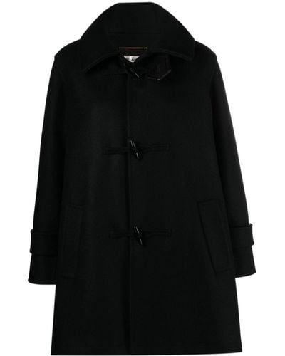 Saint Laurent Duffle-coat en laine à coupe courte - Noir