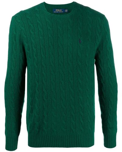 Polo Ralph Lauren Cable-knit Logo Sweater - Green
