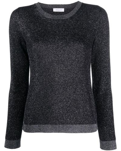 Fabiana Filippi Glitter-detail Long-sleeve Sweater - Black