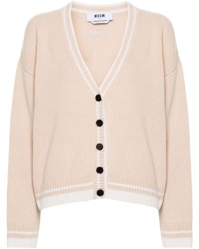 MSGM Cardigan con ricamo - Neutro