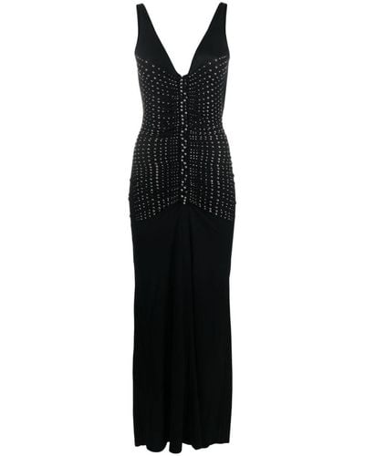 Rabanne Embellished Sleeveless Gown - Black