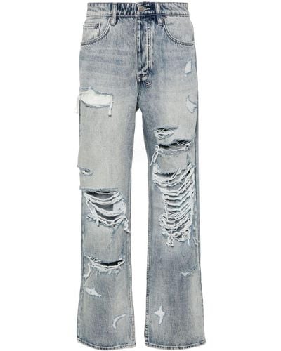 Ksubi Anti K Punk Mid-rise Straight-leg Jeans - Blue