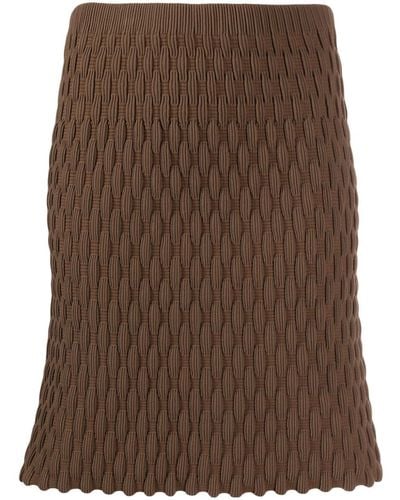 JNBY Basket-stitch Knitted Skirt - Brown