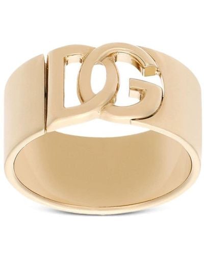 Dolce & Gabbana Dg Cut-out Band Ring - Natural