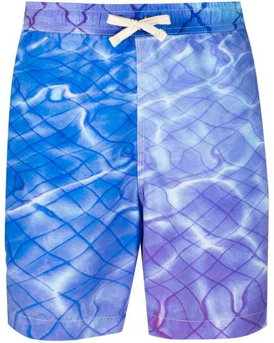 BLUE SKY INN Pool-print Swim Shorts - Blue