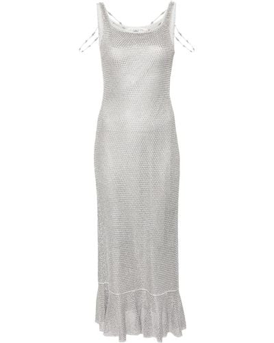 Lanvin Maxi-jurk Met Kralen - Wit