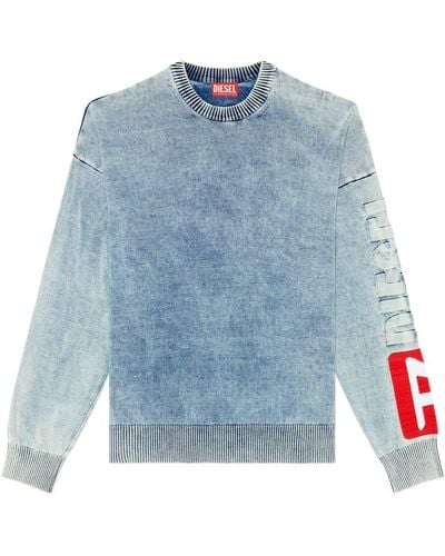 DIESEL K-Zeros Sweatshirt aus Jersey - Blau