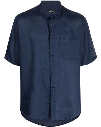 A.P.C. Camisa de manga corta - Azul