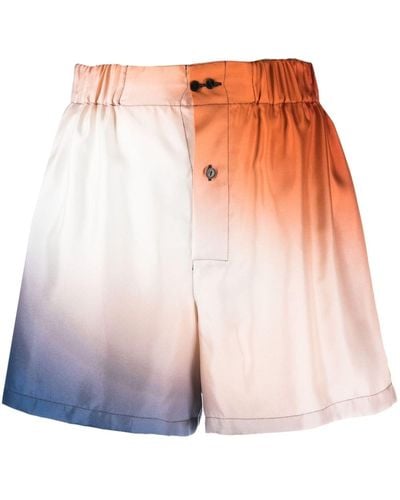 Gauchère Gradient-effect Elasticated-waist Shorts - Pink