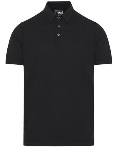 Fedeli Alby Iconic ポロシャツ - ブラック