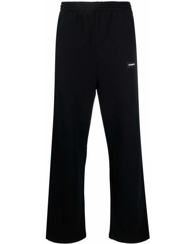 Vetements Pantalon de jogging à patch logo - Noir