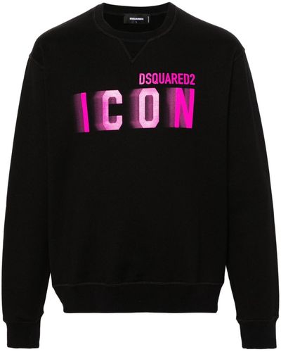 DSquared² Logo-print Cotton Sweatshirt - Black
