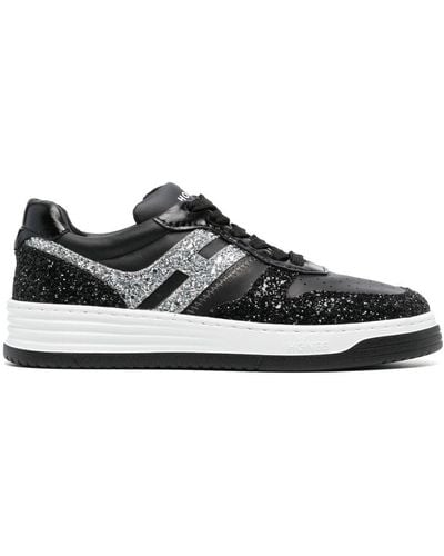 Hogan H630 Glitter Low-top Sneakers - Black