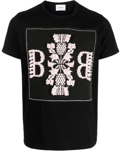 Barrie Cashmere Logo-patch T-shirt - Black