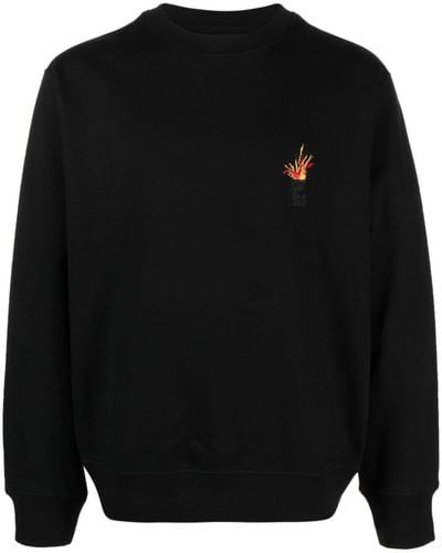 WOOYOUNGMI Volcano-print Cotton Sweatshirt - Black