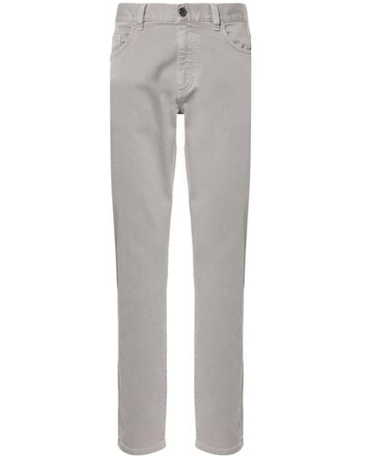 Zegna Mid-rise Straight-leg Jeans - Grey