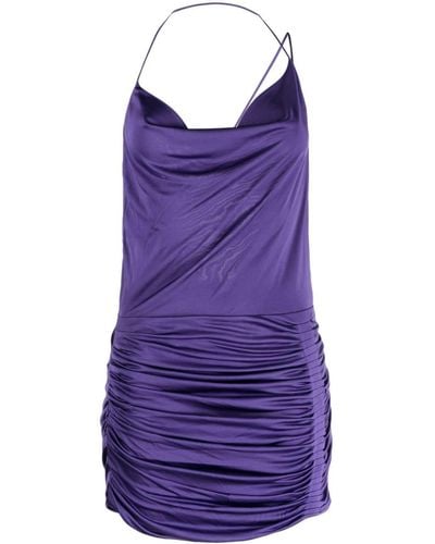GAUGE81 Kleid mit Schalkragen - Lila