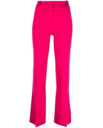 Pinko Front-split Slim-fit Trousers - Pink