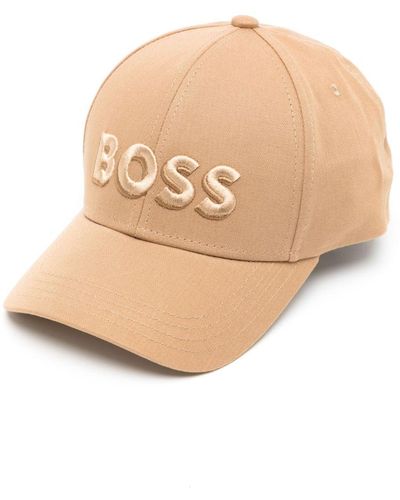 BOSS Pet Met Geborduurd Logo - Naturel