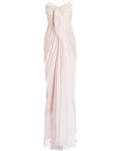 Maria Lucia Hohan Lyna Strapless Silk Gown - White