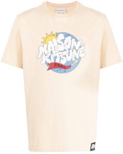 Maison Kitsuné T-shirt en coton à logo imprimé - Neutre