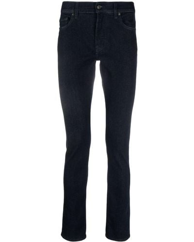 7 For All Mankind Slim-Fit-Jeans mit Logo-Patch - Blau