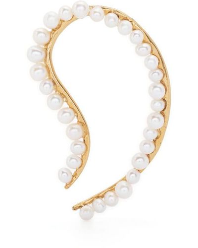 Beatriz Palacios Bandage Pearl-embellished Single Earring - White