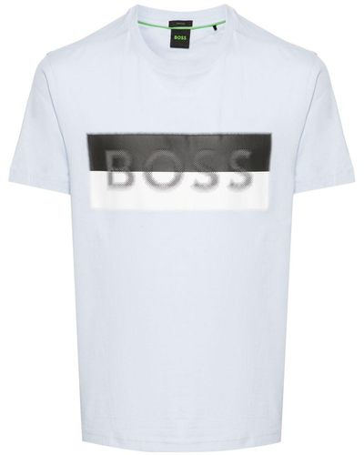 BOSS Logo-print Crew-neck T-shirt - White