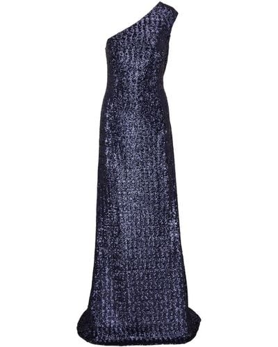 Michael Kors One-shoulder Evening Gown - Blue