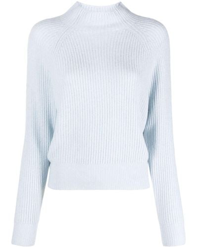 Allude Ribbed-knit Cashmere Sweater - Blue