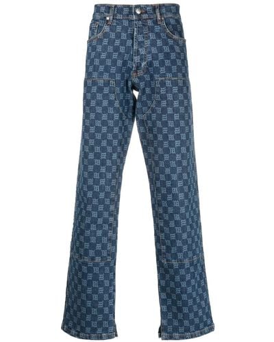 MISBHV Jeans mit Monogramm-Print - Blau