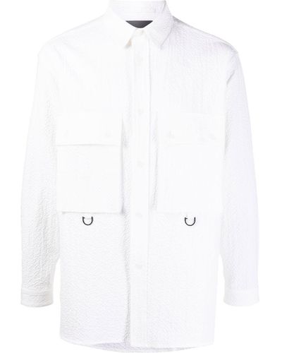 Lardini フラップポケットシャツ - ホワイト