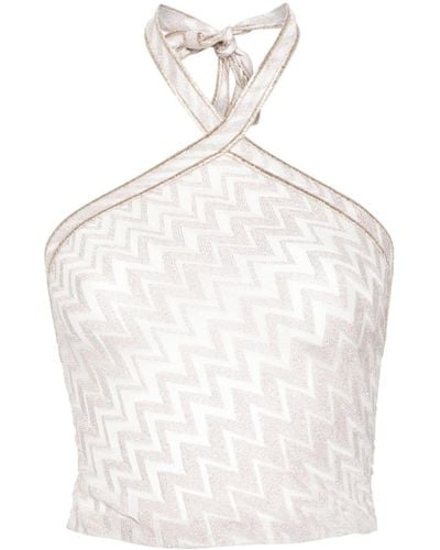 Missoni Zigzag-woven Halterneck Top - White