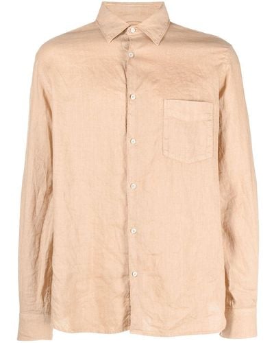 Aspesi Long-sleeve Linen Shirt - Natural