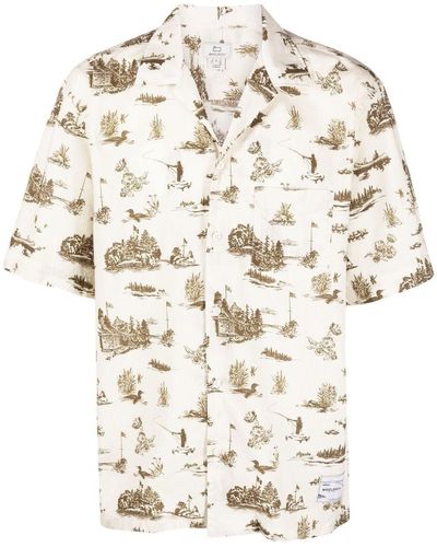 Woolrich Overhemd Met Grafische Print - Naturel