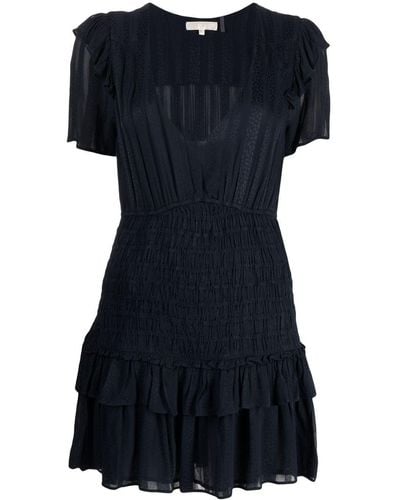 LoveShackFancy Mini-jurk Met Ruches - Zwart