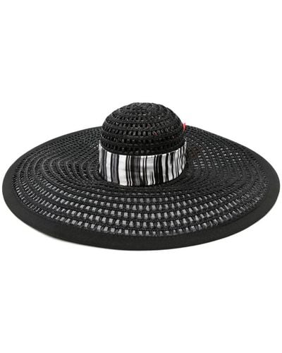 Missoni Scarf-detail Interwoven Sun Hat - Black