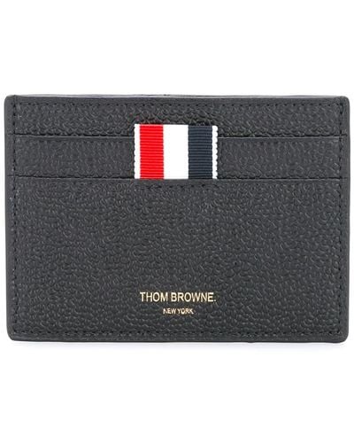 Thom Browne Leather Credit Card Case - Black